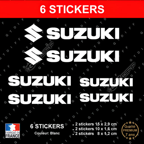 Stickers suzuki blanc - blanc, 6
