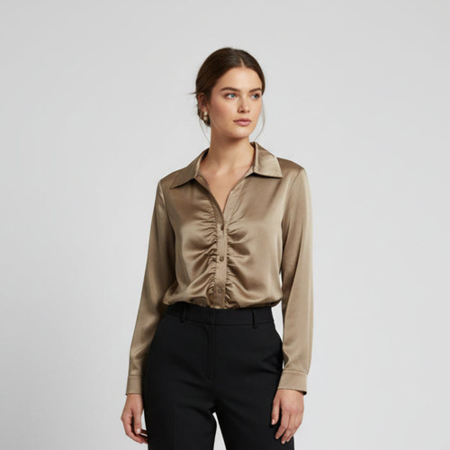 Chemisier femme satin uni