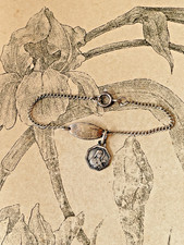 Ancienne Gourmette de bébé - Sainte Therese de l'enfant jésus - Bracelet  Argent