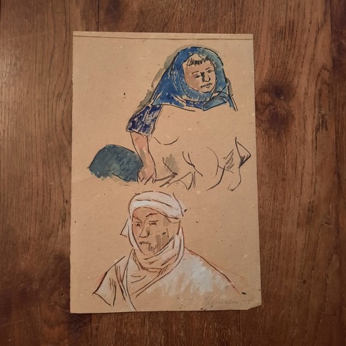 Dessin ancien portrait - ancien,