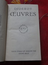 Oeuvres DIDEROT 1946 Gallimard Pléiade