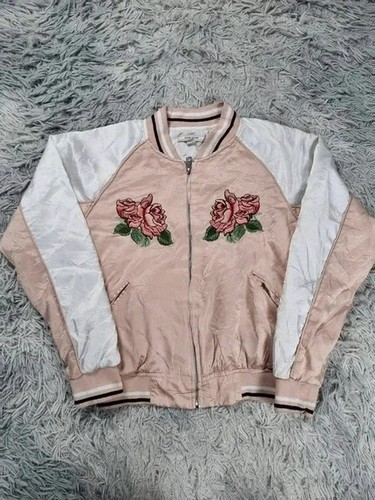 Veste bomber satin rose adam - rose,