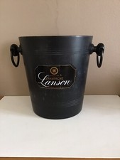 Seau à Champagne LANSON REIMS EN METAL NOIR Vintage