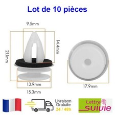 10x Clips en plastique pour