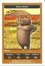 CARTE A JOUER DISNEY CARREFOUR 2010. DREAMWORKS MADAGASCAR MOTO MOTO N° 68
