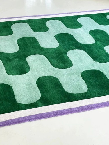 Tapis abstrait vague - ,
