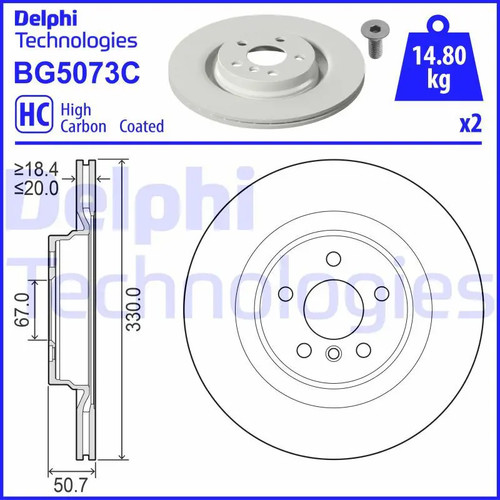 Disque frein ventilé - de,