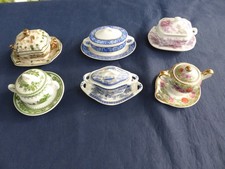 6 petites Soupières Miniatures PORCELAIN ART lot n°2