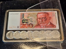 Lingots d'argent 1 once argent fin 999 200 DM billet Money Collection RARE