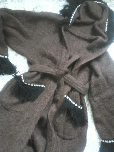 Magnifique manteau long - long, à
