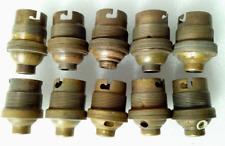 Lot de 10 Douilles B22 Laiton et Porcelaine sans Bagues Vintage TBE