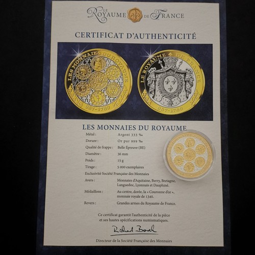 Medaille argent 333 doree - 333‰,