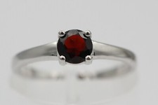 Bague En Grenat De 1,15 Carat En Argent 925 Rouge Sang Taille 7 / 15 / 45