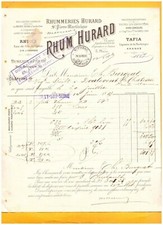 SAINT-PIERRE (MARTINIQUE) RHUMMERIE / RHUM "HURARD" Tampon Maire GUY NICOLE 1893