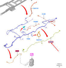 FORD TOURNEO CUSTOM C�blage d'attelage de remorque Assy 2360535 NOUVEAU