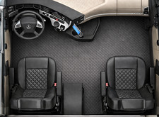 Tapis de sol noir en cuir
