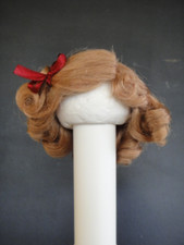 PERRUQUE blonde pour poupée cheveux naturels Taille 1 - 18 cm - Doll wig 7.1 "HC