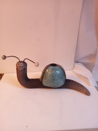 Statuette raku émaux - émaux, escargot