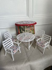 Poupée mannequin Meubles de jardin vintage 70 jouet maison de poupée no Barbie