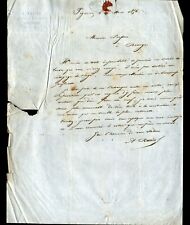 BOURGES (18) BRASSERIE de PIGNOUX / BIERE "A. RATIER Brasseur" Lettre en 1856