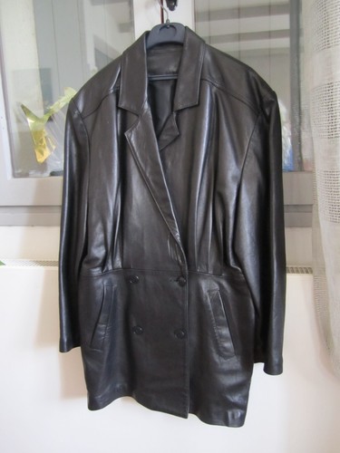 Veste femme cuir neuve noire