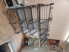 Etagère de boulangerie en fer forgé et laiton