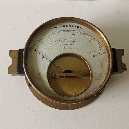 Ancien ampèremètre laiton - ampèremètre, en