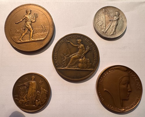 Lot médailles bronze - lot,