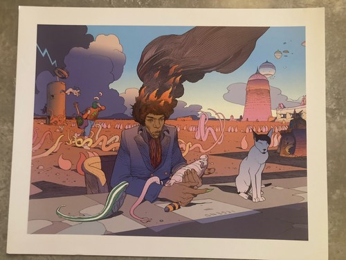 Sérigraphie hendrix moebius - sérigraphie,