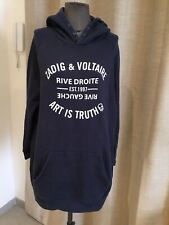 Superbe Robe Sweat Coton Marine Zadig & Voltaire Modèle Laure 38 Tbe