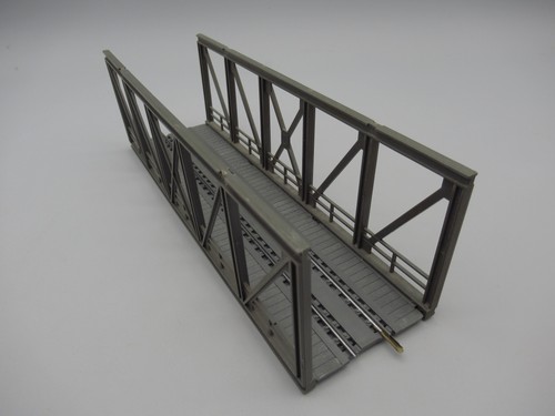 Pont avec rails cm gris - pont,