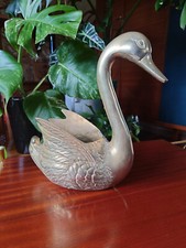 Cache pot Cygne en laiton