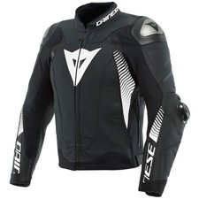 Veste en cuir Dainese Super Speed 4 noir mat/blanc veste de moto veste de moto
