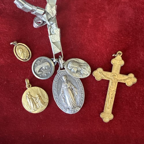 Lot ancien religieux médaille - religieux,