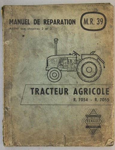 Manuel réparation tracteur - manuel,