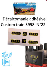 Custom Playmobil Décalcomanie adhésive - train 3958 - UPRR N 22