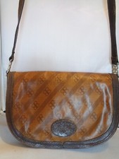 BALENCIAGA authentique sac à main cuir et toile vintage bag 