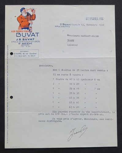 Facture saint brieuc 1948 - saint,