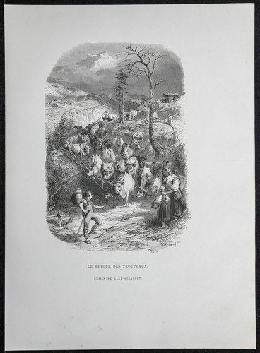 1862 retour des troupeaux - le,
