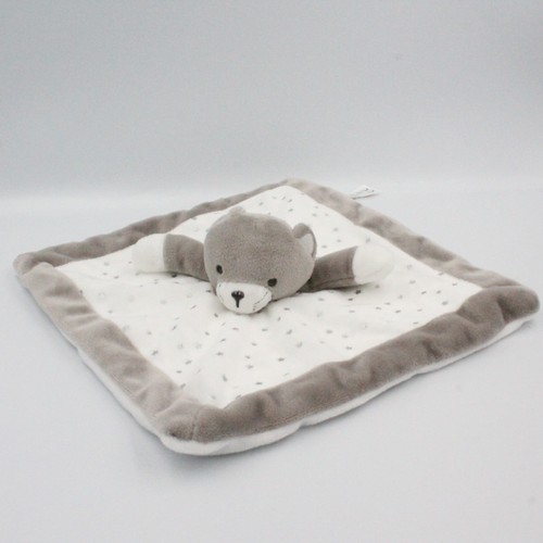 Doudou plat chat gris blanc