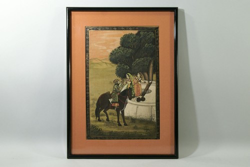 Peinture sur soie encadree - peinture,