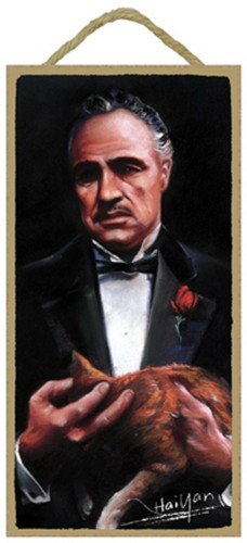 Godfather vito corleone plaque - godfather,
