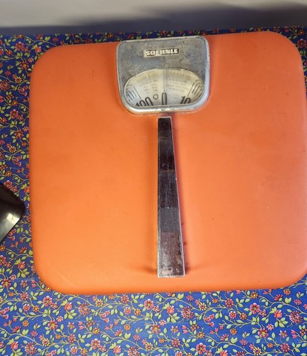Pèse personne vintage - pèse, orange