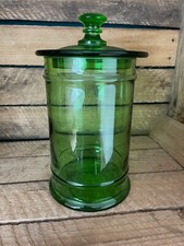 Pot d'apothicaire en verre vert