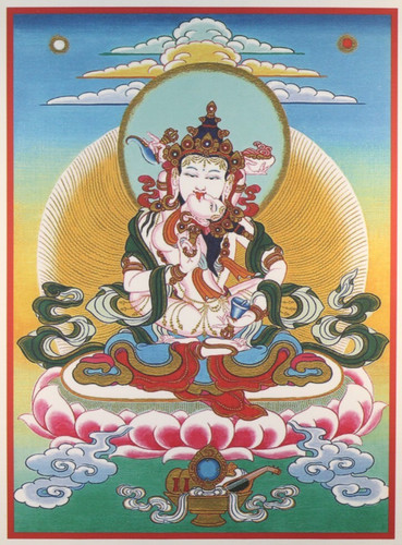 Vajrasattva tibetan thangka - tibetan,