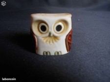Petite chouette en grès blanc