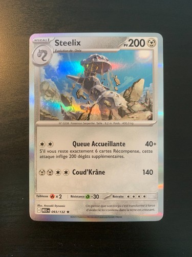 Carte pokémon holo steelix - pokémon,