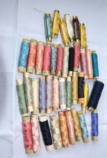 LOT BOBINES  FIL de SOIE GUTERMANN  - Couleurs Variées - 38 bobines
