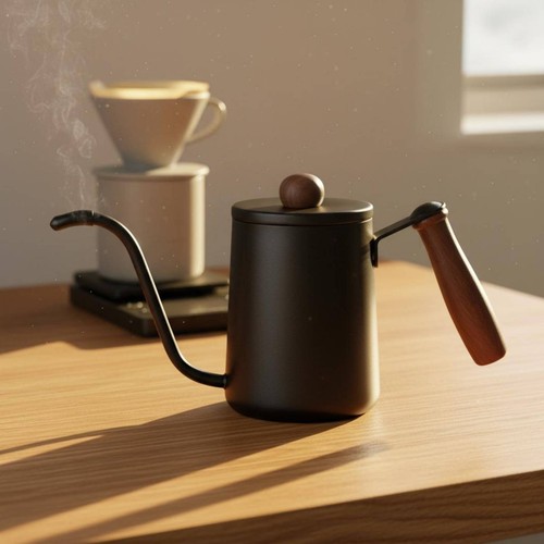 Cafetière poignée bois - cafetière,