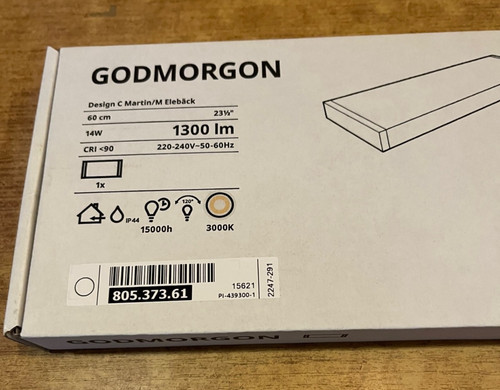 Ikea godmorgon led 60cm wall - led,